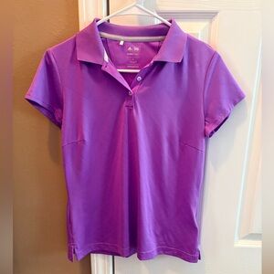 Adidas Women’s Golf Purple Polo Button-Down Shirt